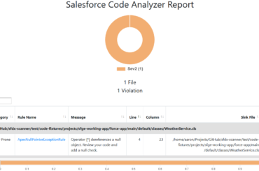 Salesforce Code Analyzer report in HTML format
